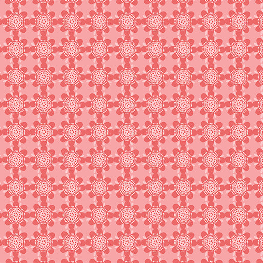 Blooming Denim - Coral Shadow Geo