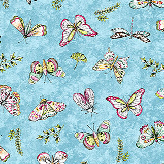 From Paris With Love - Blue Multi Butterflies