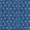 Blue And Marble - Blue Floral