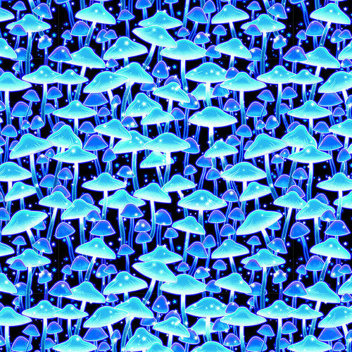 Magic Moon Garden - Blue/Black Mushrooms
