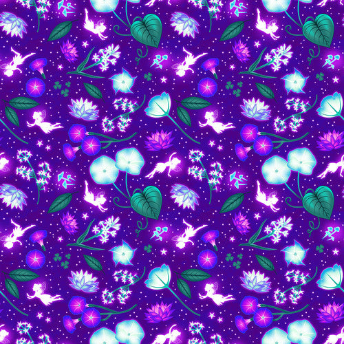 Magic Moon Garden - Purple Moon Garden Florals