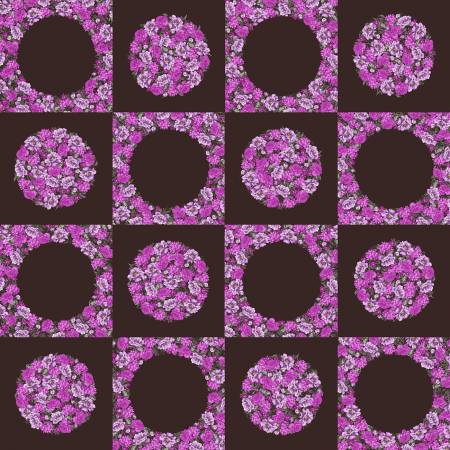 Dots and Holes - Chocolate Floral Panel