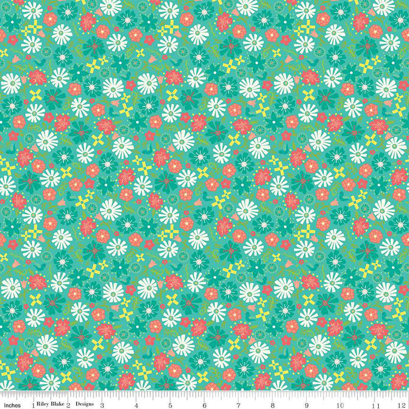 Gingham Cottage - Seaglass Main Floral