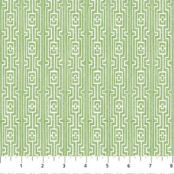 Deborah's Garden - Green Grid Stripe