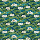 Tranquil Waters - Dark Blue Multi Water Lilies