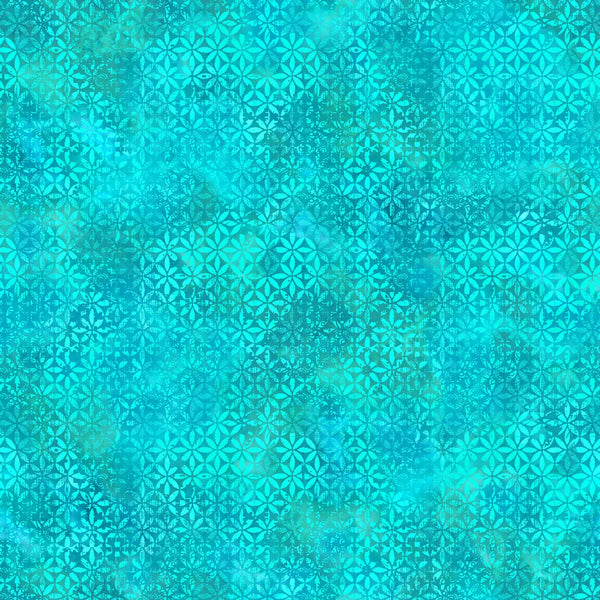Boho Blooms - Turquoise Petal Grid