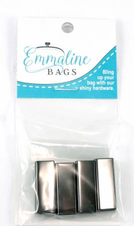 1" Gunmetal Strap End Caps - Package of 4
