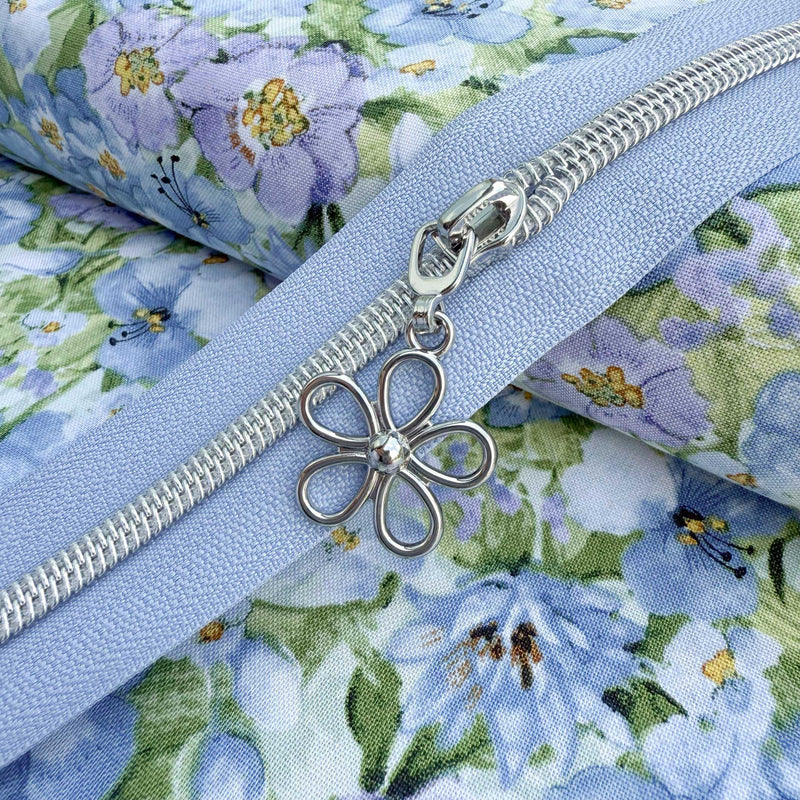 Nickel Looped Flower Pulls for