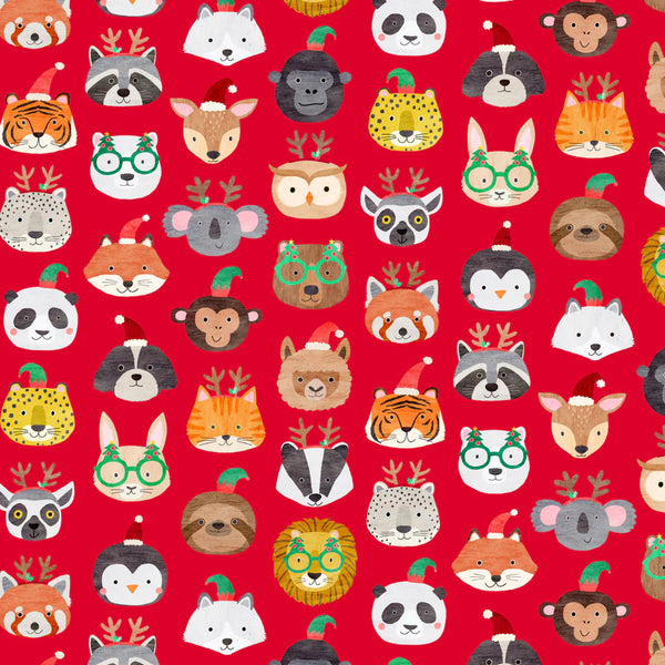 Merry Menagerie - Red Animal Heads