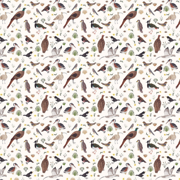 Nature Trail - Cream Birds