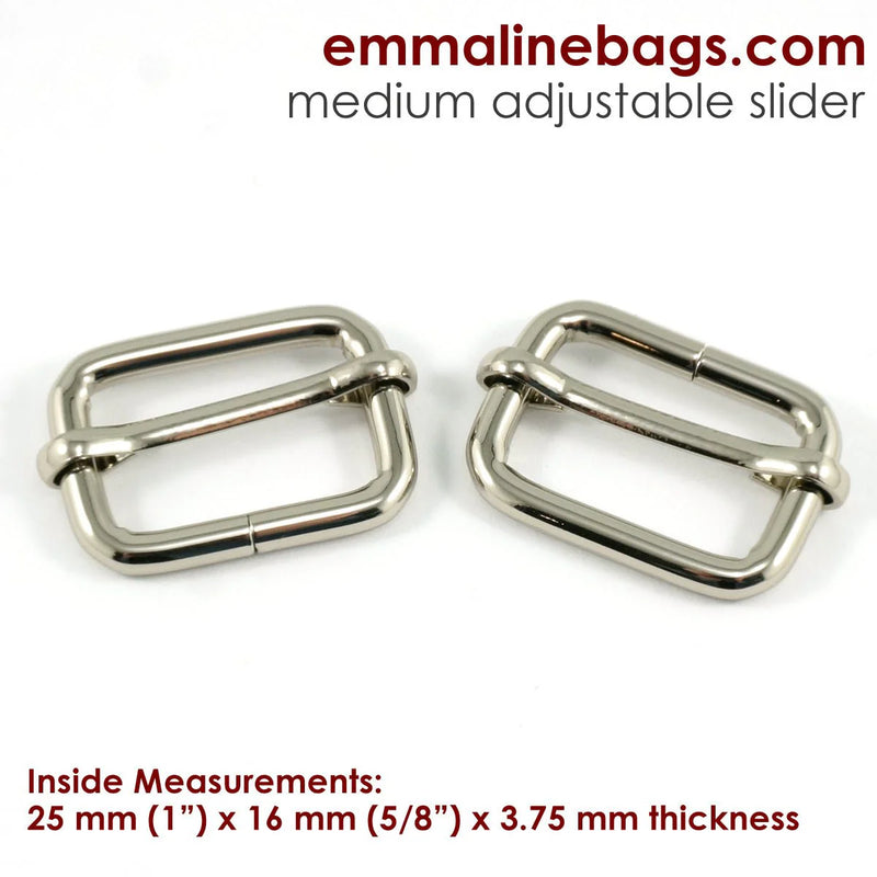 1" Nickel Adjustable Sliders - Package of 2