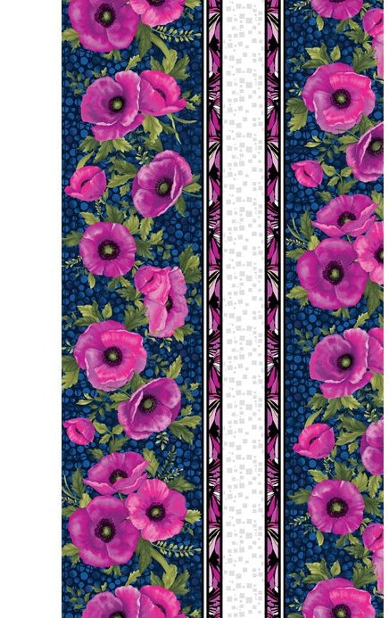 Midnight Poppies - Fuchsia Poppies