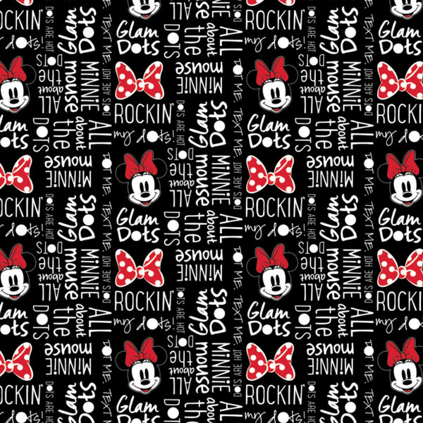 Disney Minnie Mouse Dreaming in Dots - All About Dots Black