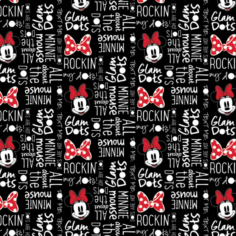 Disney Minnie Mouse Dreaming in Dots - All About Dots Black