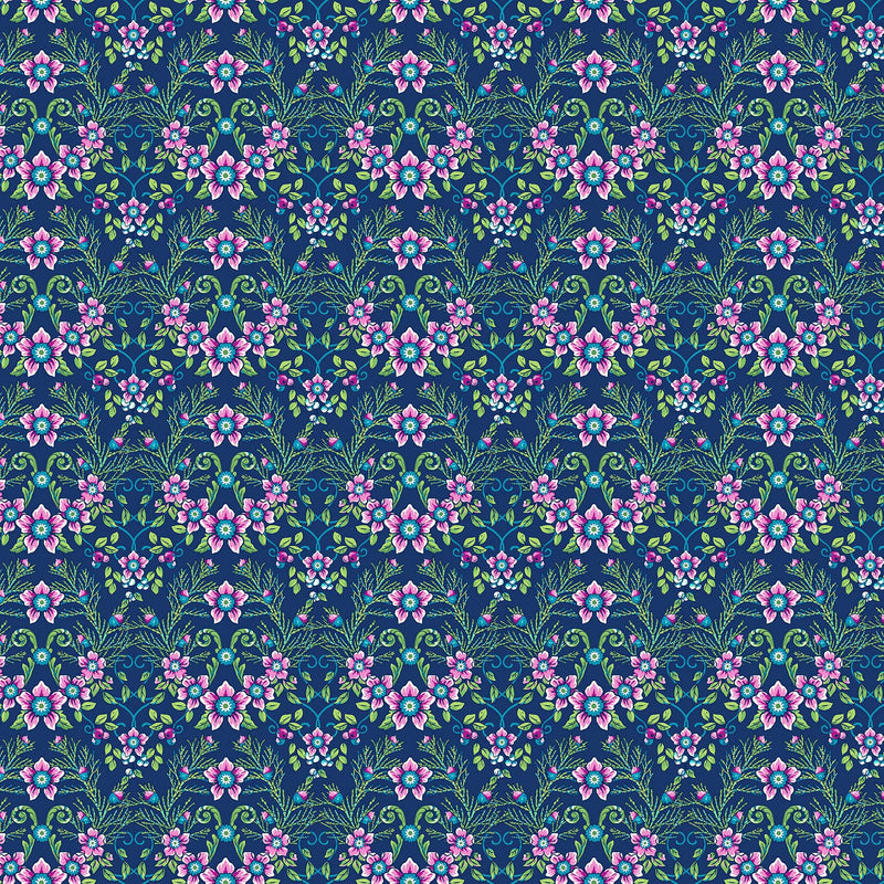 Wild - Navy Wide Backing