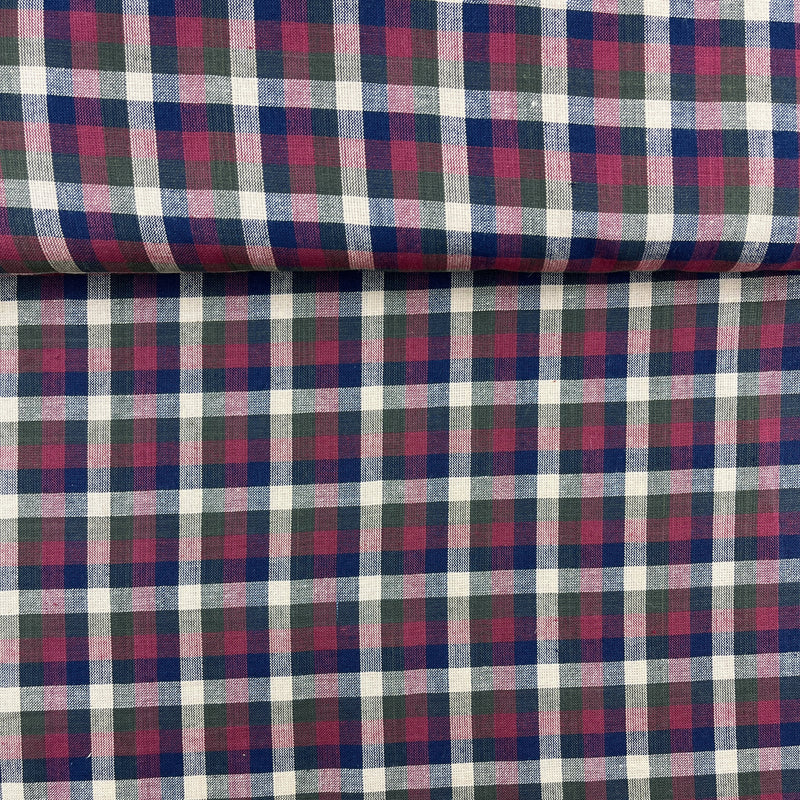 Rustic Woven - Navy/Wine/Olive Check