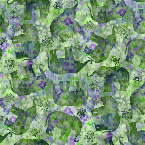 Bohemian Dreams - Green Elephant Toss